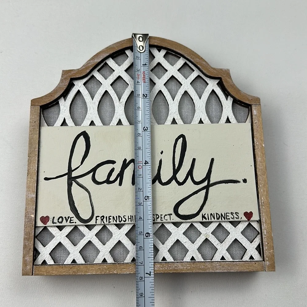 Handcrafted (painted) wall art decor. “Family” sign